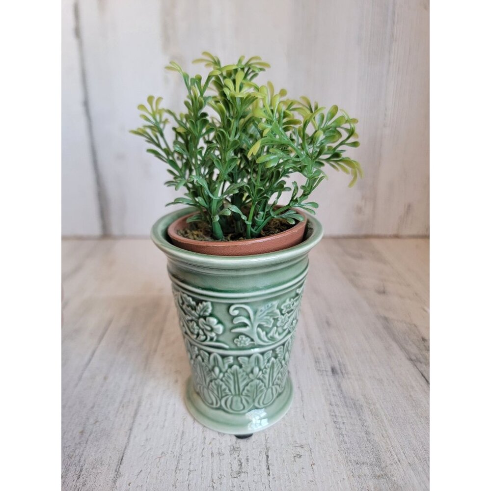 Mini green flower pot synthetic plant home decor‎ unique office
